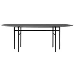 Menu Snaregade Tisch, Oval, 210 X 95 Cm, Graphitgraues Linoleum