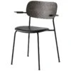 Menu Co Chair Mit Armlehnen, Schwarze Eiche/schwarzes Leder