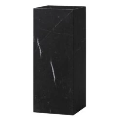 Menu Plinth Pedestal Säule, Schwarzer Marquina-Marmor