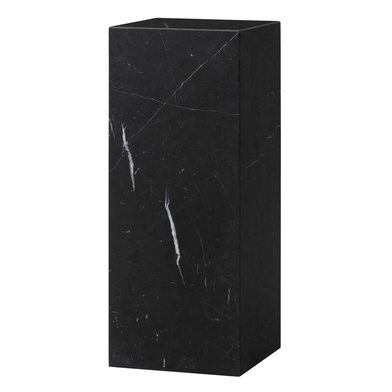Menu Plinth Pedestal Säule, Schwarzer Marquina-Marmor