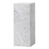 Menu Plinth Pedestal Säule, Weißer Carrara-Marmor