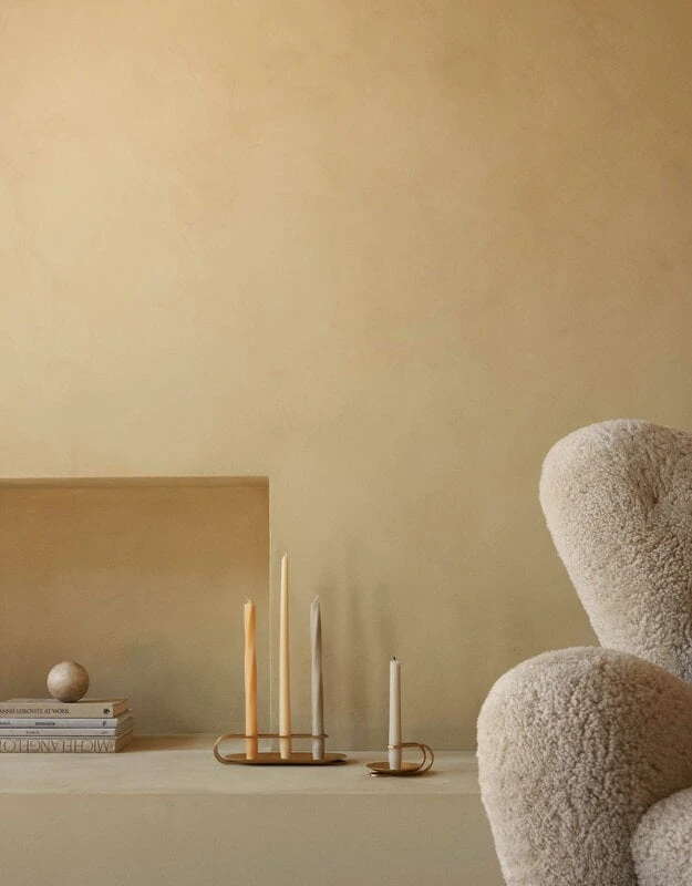 Menu Clip Kerzenhalter, Dreiarmig, Messing – Bild 3