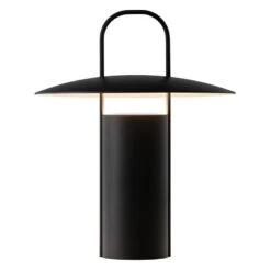 Menu Ray Tischleuchte, Tragbar, Schwarz