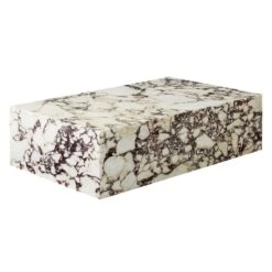 Menu Plinth Tisch, Niedrig, Calacatta Viola Marmor