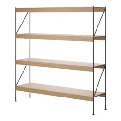 Menu Zet Aufbewahrungssystem, H158, Schwarzer Stahl - Eiche