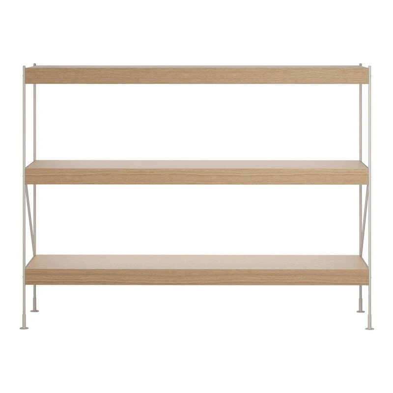 Menu Zet Aufbewahrungssystem, H114, Elfenbeinfarbener Stahl - Eiche – Bild 2