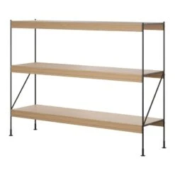 Menu Zet Aufbewahrungssystem, H114, Schwarzer Stahl - Eiche