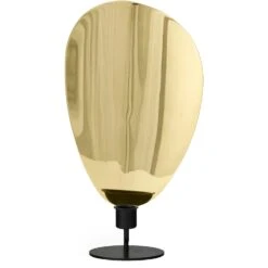 Menu Flambeau Kerzenständer, Schwarz/Poliertes Messing